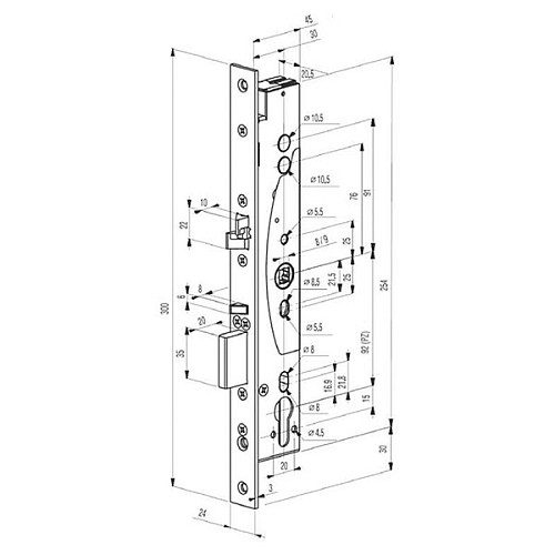 Электромеханический замок ABLOY EL 460 (BS30*92мм) с функцией антипаники - Фото №6