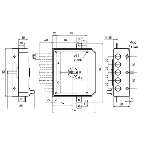 Замок накладной МЕТТЕМ ЗН4 032.1.1 (BS64мм) - Фото №4