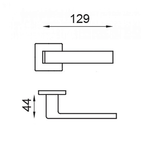 Ручки на розеті DND by MARTINELLI Quattro-Z 02 ZNE чорний - Фото №4