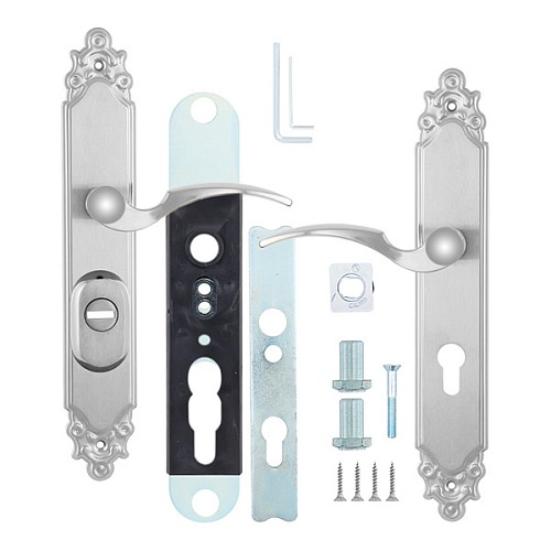 Ручки на планке с протектором ROSTEX Ozdobna R 85мм (38-45мм) хром матовый - Фото №6