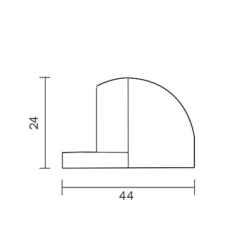 Стопор дверний підлоговий FZB Італія SN сатин - Фото №2