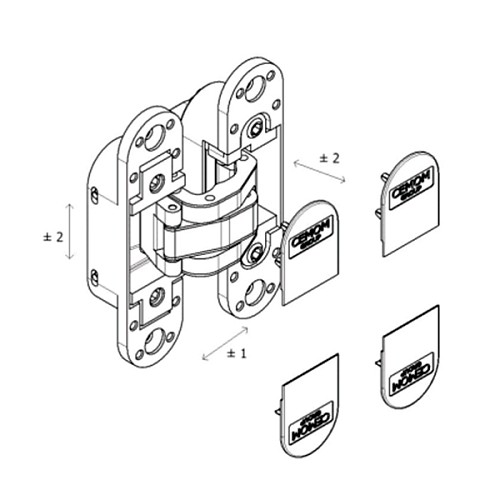 Завіс CEMOM Estetic 80A матовий хром - Фото №6