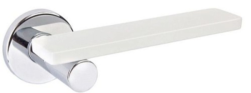 Ручки на розетте DND by MARTINELLI Minima ZCBI хром/белый - Фото №3