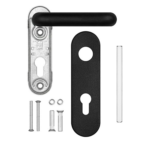 Ручки протипожежні на планці ISEO 032415 чорні - Фото №4