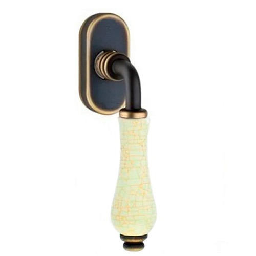 Ручка оконная LINEA CALI Dalia бронза матовая/потрескавшийся фарфор - Фото №1