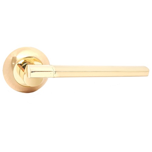 Ручки на розетте KEDR R10.092-AL SB/PB матовое золото/золото - Фото №2