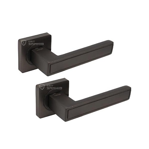 Ручки на розеті KEDR R08.348-AL Graffit графіт - Фото №1