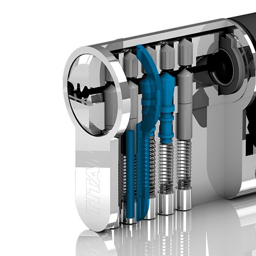 Цилиндр TITAN K55 75 (30*45) никель сатин - Фото №6