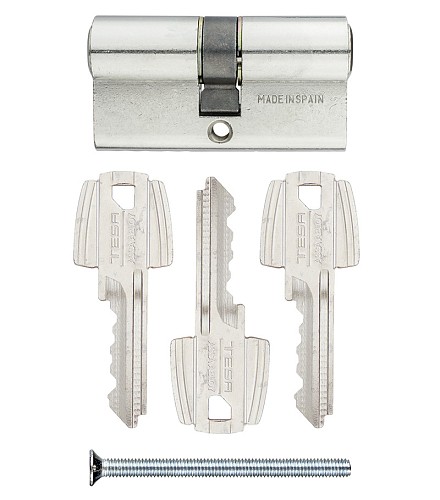 Циліндр TESA TE5 80 (40*40) нікель сатин 3 ключа - Фото №3