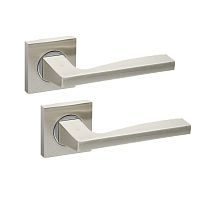 Ручки на розеті FUARO Rock (KM) SN/CP матовий нікель/хром