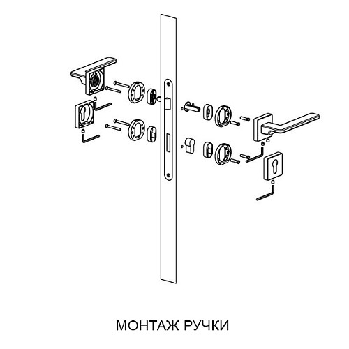 Ручки на розеті SYSTEM Mimas (RO12) MAB бронза матова - Фото №2