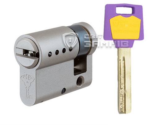 Циліндр половинка MUL-T-LOCK MTL400/ClassicPRO 44,5 (35*9,5) нікель сатин 3 ключа - Фото №1