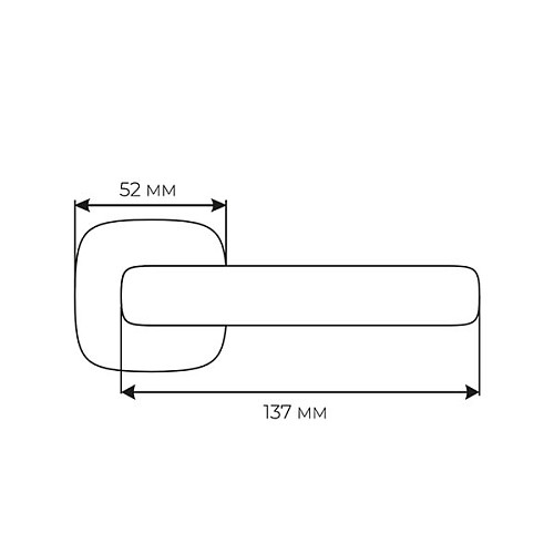 Ручки на розеті BUONELLE Urban B-66 хром полірований/хром матовий - Фото №2