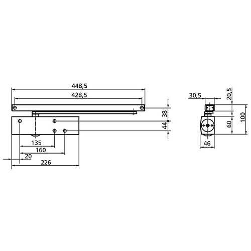 Доводчик GEZE TS 3000 VBC SLD до 80кг FIRE Черный - Фото №3