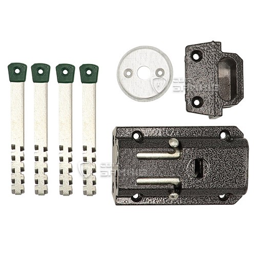 Замок накладной ГОЛЕОЛ ЗН 5 (BS55мм) 4 ключа - Фото №4