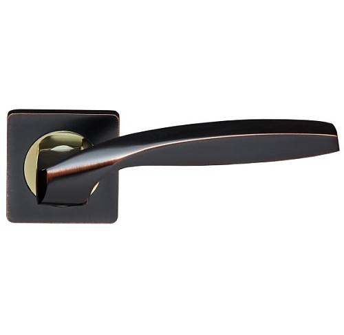 Ручки на розетте GAVROCHE Germanium AL-A1 ORB/PB черный с патиной/золото - Фото №2