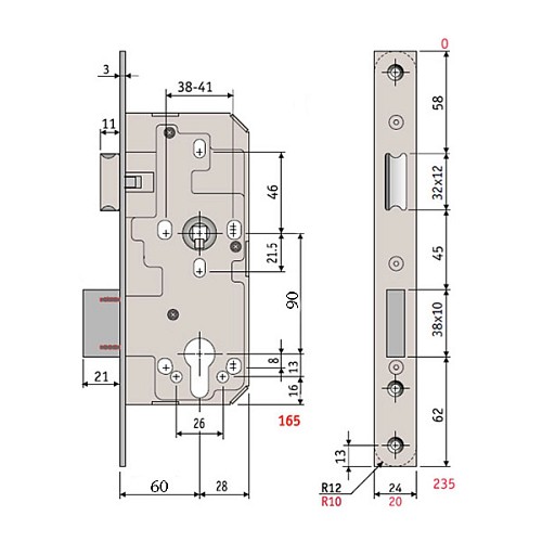 Механизм замка SANTOS 790 (BS60*90мм) матовый хром - Фото №7
