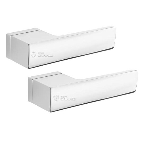 Ручки на розеті TUPAI Big Gordo 4084 RT (3045-1999) хром матовий - Фото №1