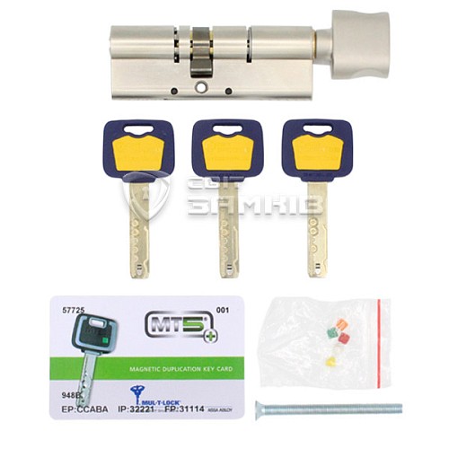 Цилиндр MUL-T-LOCK MTL800/MT5+ 80T (35*45T) никель сатин - Фото №4