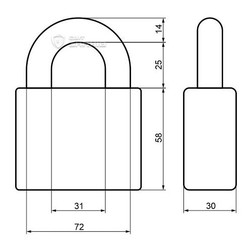 Замок навесной ABLOY PL350 Protec 2 (2 ключа) - Фото №7