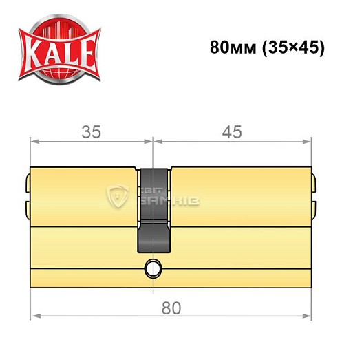 Цилиндр KALE 164BNE 80 (35*45) PB - Фото №4