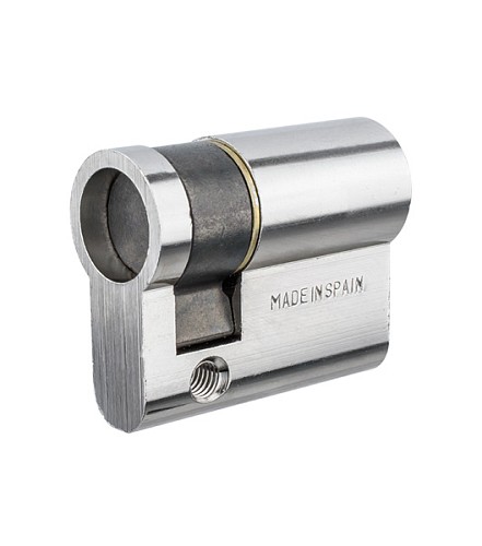 Циліндр половинка TESA TE5 40 (30*10) нікель сатин 3 ключа - Фото №3