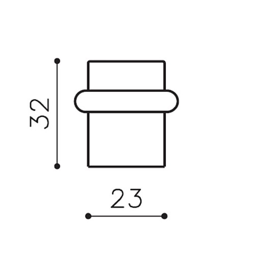 Стопор дверний підлоговий OLIVARI Rafaella NP чорний матовий - Фото №2