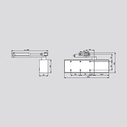 Дотягувач DORMA TS71 EN3/4 стандартна тяга до 80кг FIRE Коричневий - Фото №2