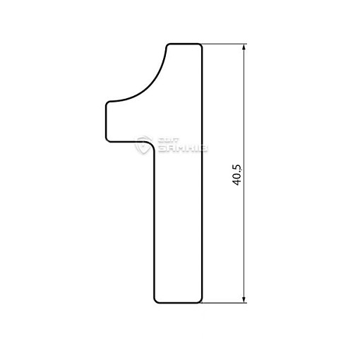 Цифра "1" NIK/SAT нікель-сатин - Фото №2