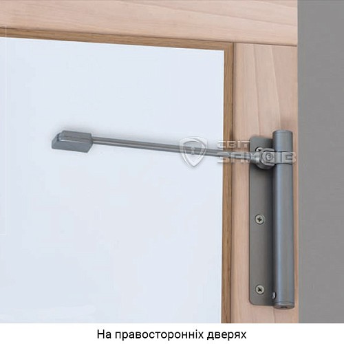 Дотягувач для хвіртки ALDEGHI LUIGI 114CS170D правий CS сатин хром - Фото №5