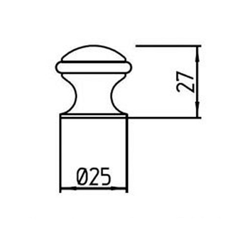 Стопор дверний підлоговий MANDELLI art.109 матова латунь - Фото №2