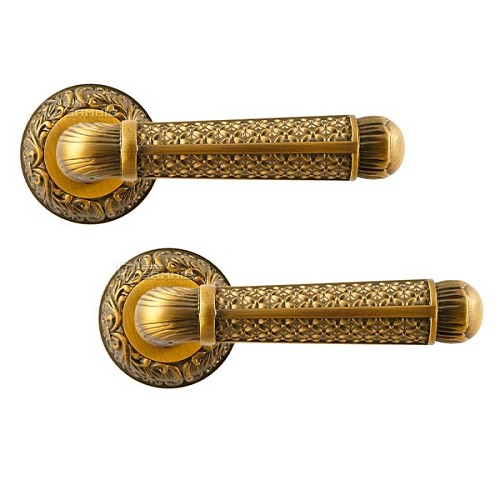 Ручки на розеті TRION Corona-32 ZL (WC 32-YALE 32) DARK MAB матова кава