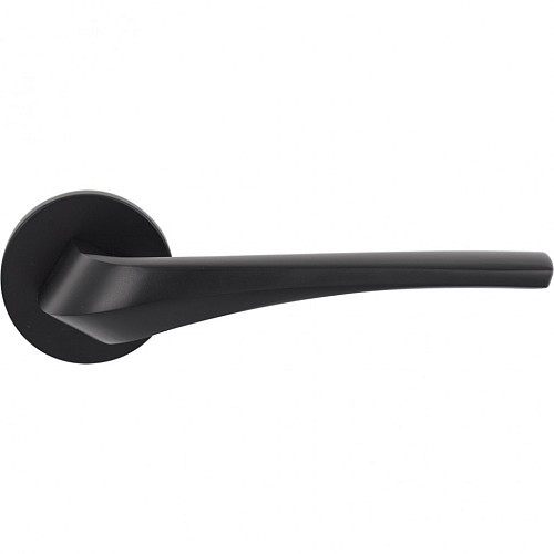 Ручки на розеті COMIT Sky тонка розета матовий чорний - Фото №2