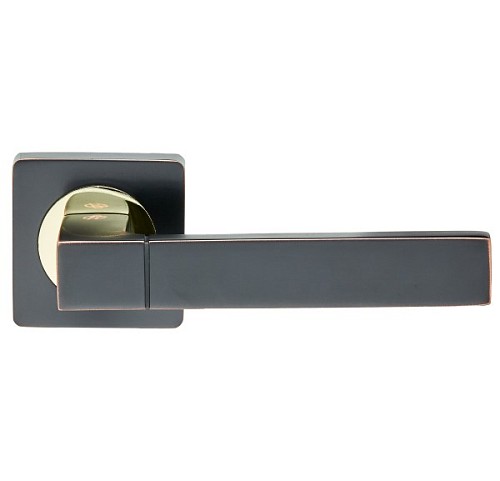 Ручки на розеті GAVROCHE Stannum AL-A1 ORB/PB чорний з патиною/золото - Фото №2