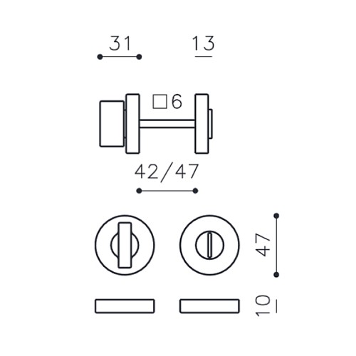 Вороток OLIVARI Space CO хром матовый - Фото №2
