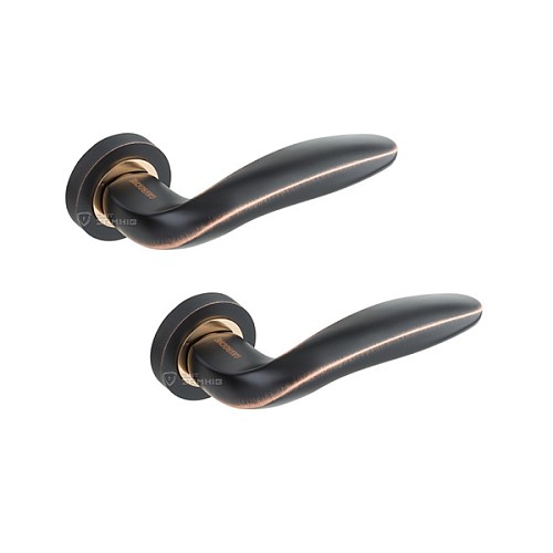 Ручки на розеті GAVROCHE Argentum Ag-Z2 ORB/PB чорний з патиною/золото - Фото №1