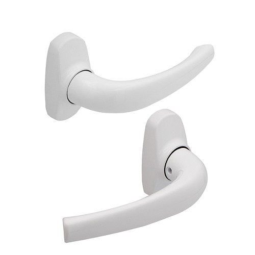 Ручки на розеті OZEN AA-258 з накладками WH білий - Фото №1