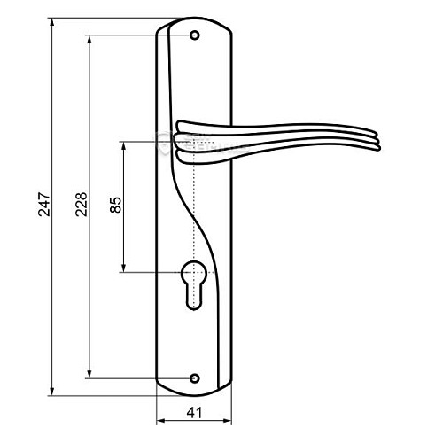 Ручки на планці OZCANLAR Florida Yale 85 сатин/золото - Фото №2