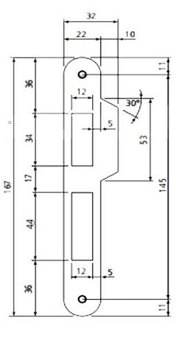 Зворотня планка AGB Centro з відбійником матовий хром - Фото №2