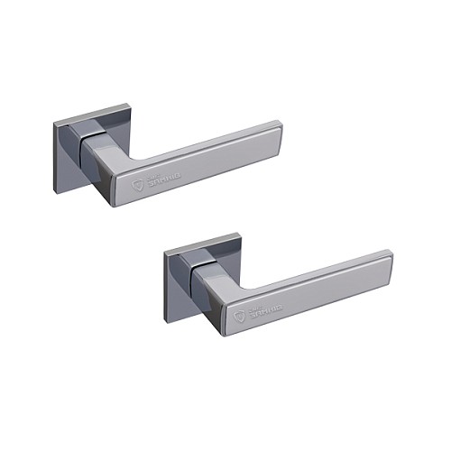 Ручки на розеті GAVROCHE Nikel Ni-Z25 W/CP біла емаль/хром - Фото №1