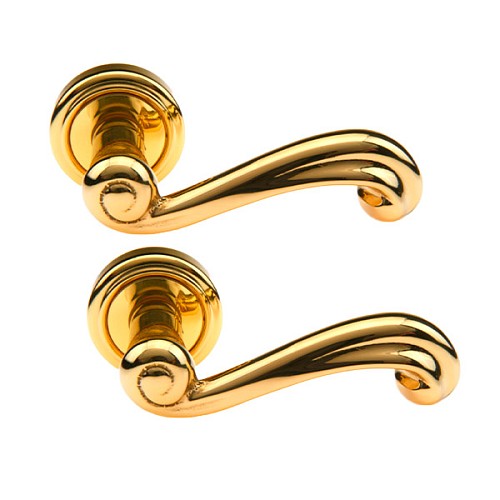 Ручки на розеті FADEX Riccio 131V L01 латунь полірована - Фото №1