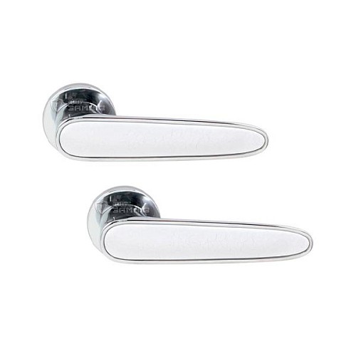 Ручки на розетте RDA Idea (WC50-RY50) хром/белый - Фото №1