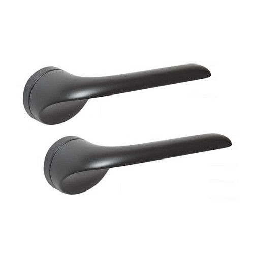 Ручки на розеті SYSTEM Varuna (RO12) AL6 чорний матовий - Фото №1