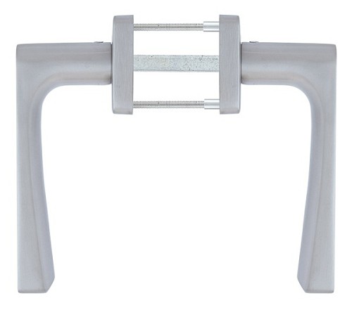 Ручки на розеті ROSTEX Bologna H50 нержавіюча сталь матова - Фото №3