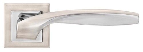 Ручки на розетте Z-1325 (T7-E8) SN/CP матовый никель / полированный хром - Фото №3