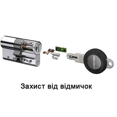 Цилиндр IKON e-CLIQ 95 (45i*50) никель сатин - Фото №7