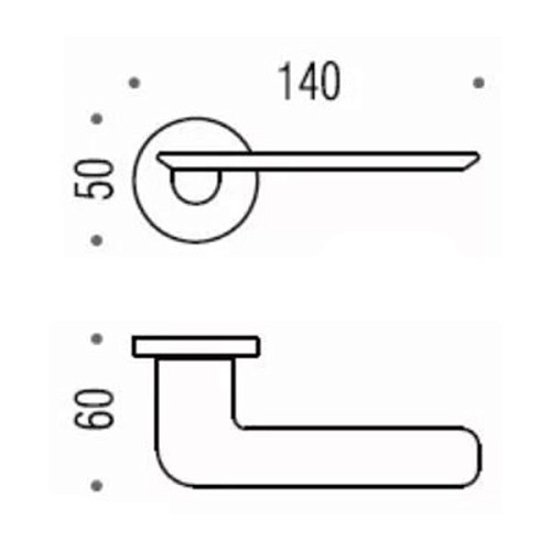 Ручки на розетте COLOMBO Slim FF11 (FF19BZG-FF13) матовий хром - Фото №3