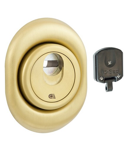 Протектор магнитный DISEC 3G2FM 25мм латунь матовая - Фото №1