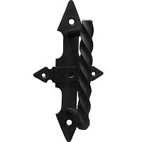 Ручка скоба кована Замок (половинка) чорний 