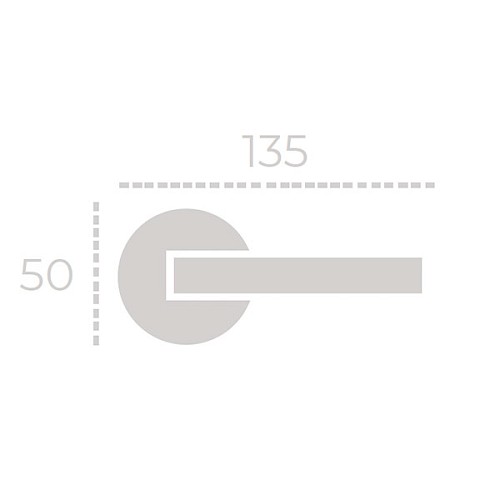 Ручки на розеті FADEX Nike 231D C01 хром полірований - Фото №3